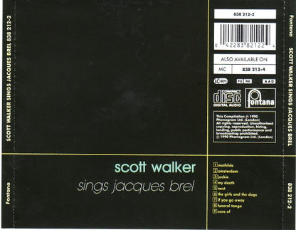 Scott Walker : Scott Walker Sings Jacques Brel (CD, Comp, RE)