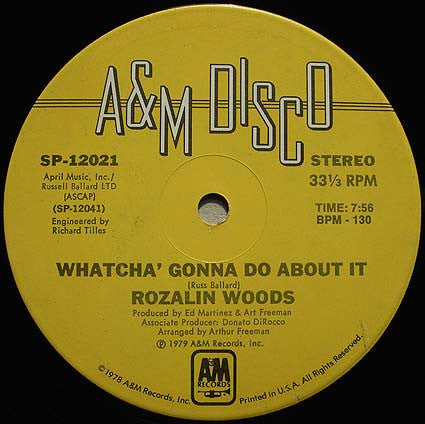 Rozalin Woods : Whatcha' Gonna Do About It (12")