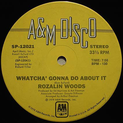 Rozalin Woods : Whatcha' Gonna Do About It (12")