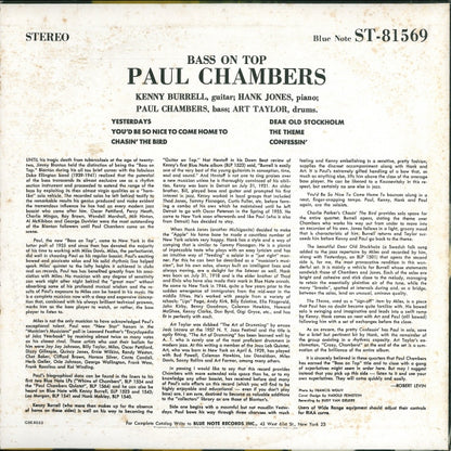 Paul Chambers Quartet : Bass On Top (LP, Album, RE)