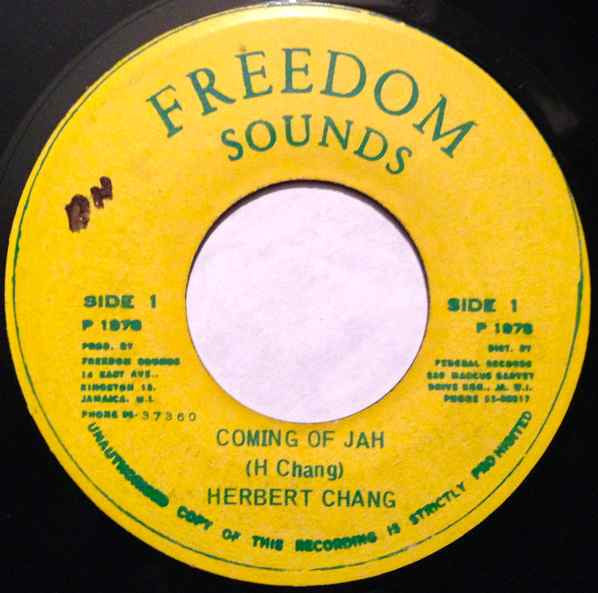 Herbert Chang : Coming Of Jah (7")