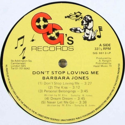 Barbara Jones : Don't Stop Loving Me (LP, Album)