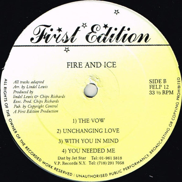 Fire & Ice* : Unchanging Love (LP, Album)