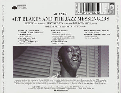 Art Blakey And The Jazz Messengers* : Moanin' (CD, Album, RE, RM)