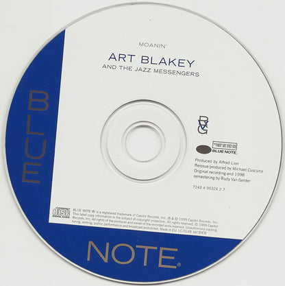 Art Blakey And The Jazz Messengers* : Moanin' (CD, Album, RE, RM)