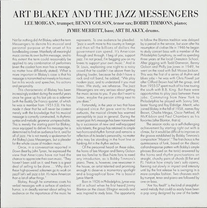 Art Blakey And The Jazz Messengers* : Moanin' (CD, Album, RE, RM)