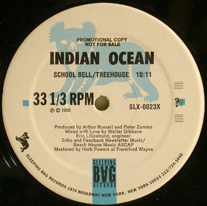 Indian Ocean : Treehouse / School Bell (12", Single, Promo)