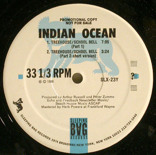 Indian Ocean : Treehouse / School Bell (12", Single, Promo)