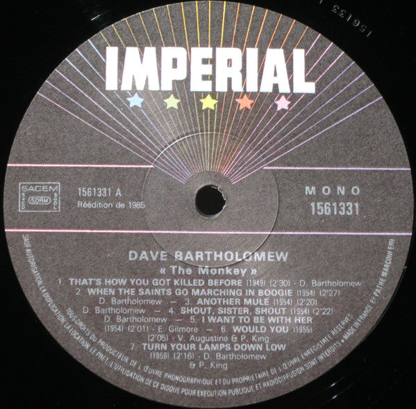 Dave Bartholomew : The Monkey (LP, Comp, Mono)