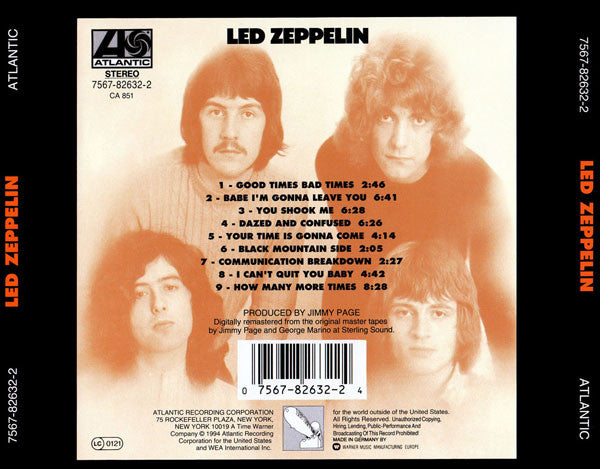 Led Zeppelin : Led Zeppelin (CD, Album, RE, RM, WME)