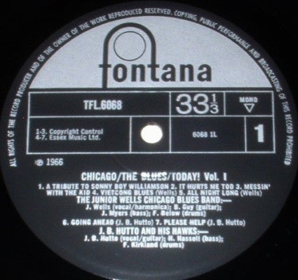 Various : Chicago/The Blues/Today! Vol. 1 (LP, Album, Mono)