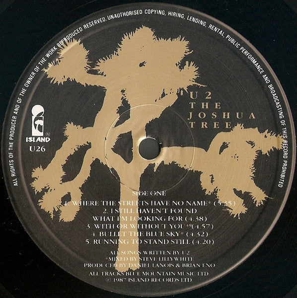 U2 : The Joshua Tree (LP, Album, PRS)