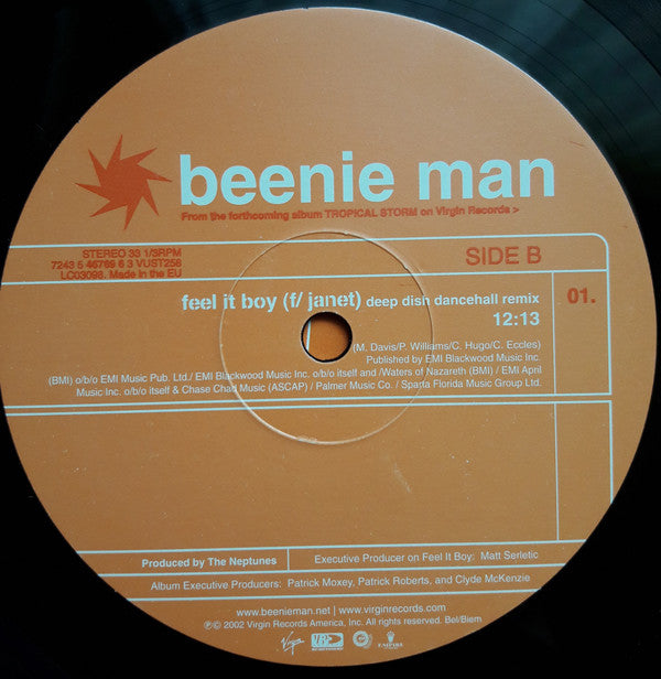 Beenie Man Feat. Janet* : Feel It Boy (12", Single)