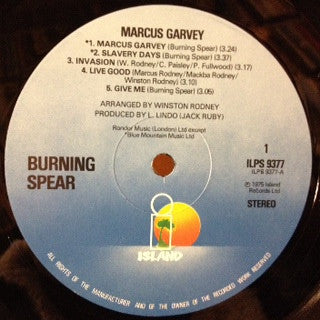 Burning Spear : Marcus Garvey (LP, Album, RE, RP, Day)