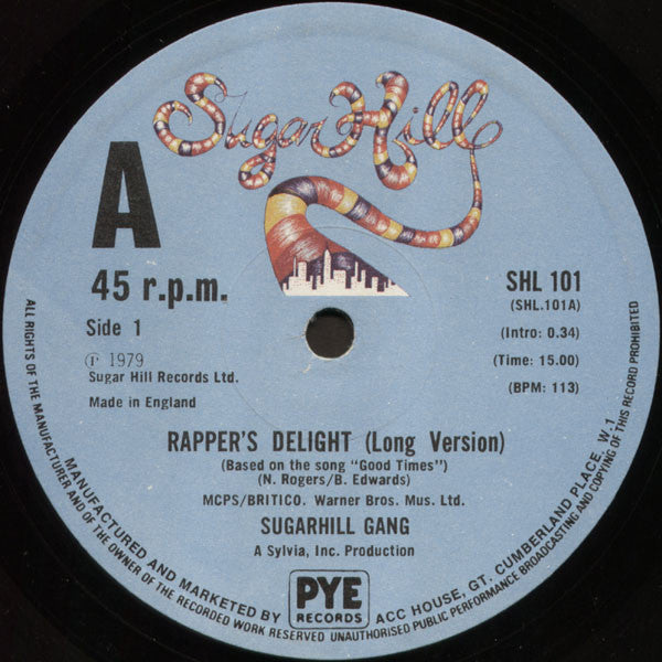 Sugarhill Gang : Rapper's Delight (12")