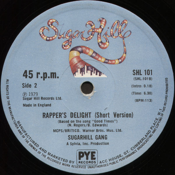 Sugarhill Gang : Rapper's Delight (12")