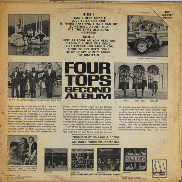 Four Tops : Second Album (LP, Album, Mono, Ind)