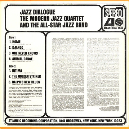 The Modern Jazz Quartet & The All-Star Jazz Band : Jazz Dialogue (LP, Album)