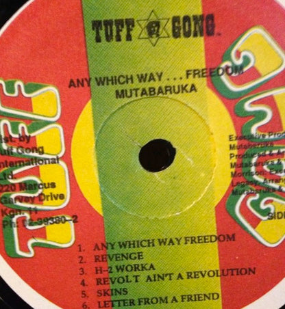 Mutabaruka : Any Which Way ...Freedom (LP, Album)