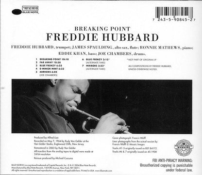 Freddie Hubbard : Breaking Point (CD, Album, RE, RM)