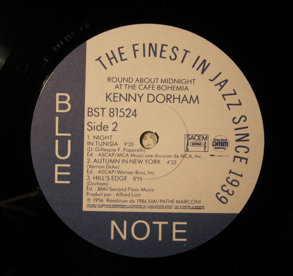 Kenny Dorham : 'Round About Midnight At The Cafe Bohemia (LP, Album, Mono, RE, DMM)