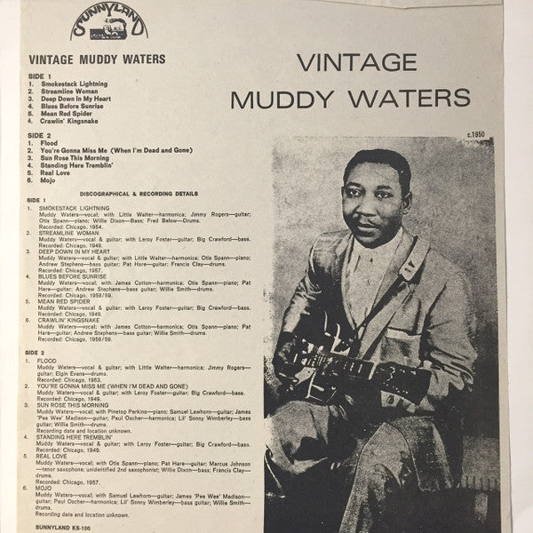 Muddy Waters : Vintage Muddy Waters (LP, Comp, Unofficial)