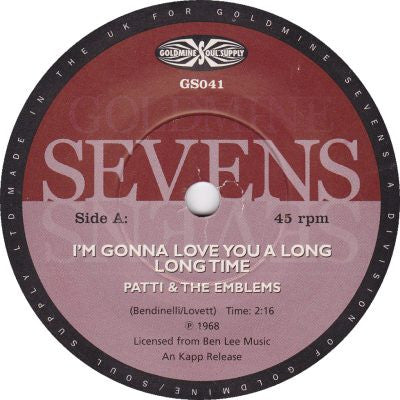 Patti & The Emblems* / Ann Byers : I'm Gonna Love You A Long Long Time / I'm Happy Without You (7")