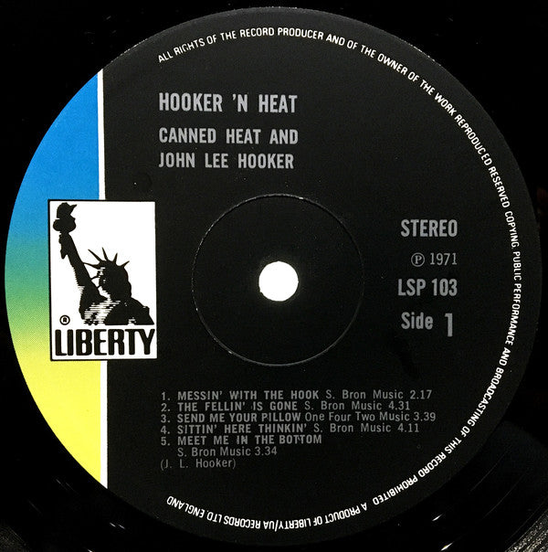 Canned Heat & John Lee Hooker : Hooker 'N Heat (2xLP, Album, Tex)