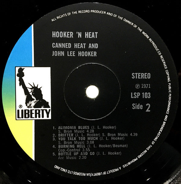 Canned Heat & John Lee Hooker : Hooker 'N Heat (2xLP, Album, Tex)