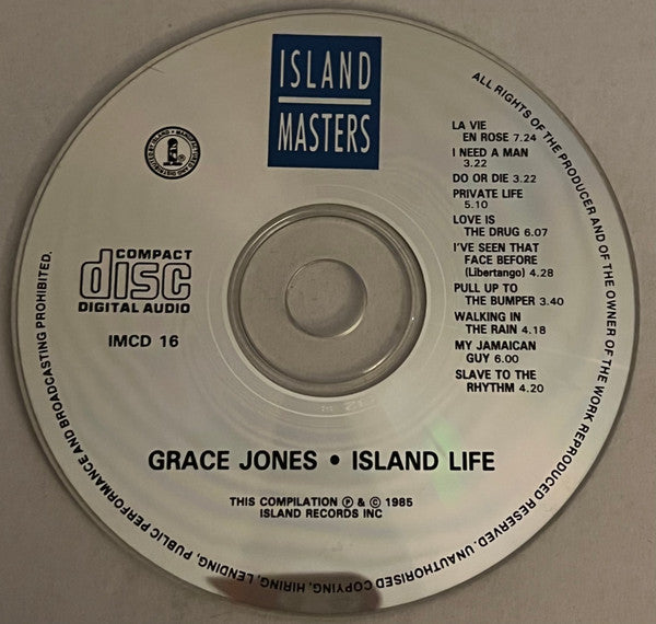 Grace Jones : Island Life (CD, Comp, RE)