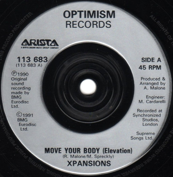 Xpansions : Move Your Body (Elevation) (7", Single, Sil)