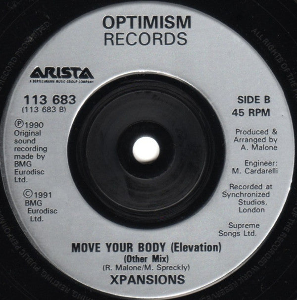 Xpansions : Move Your Body (Elevation) (7", Single, Sil)