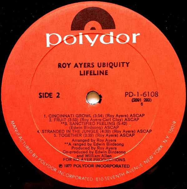 Roy Ayers Ubiquity : Lifeline (LP, Album, All)