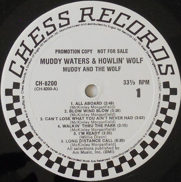 Muddy Waters & Howlin' Wolf, Eric Clapton, Steve Winwood, Charlie Watts, Paul Butterfield : Muddy & The Wolf (LP, Comp, Promo, Eur)