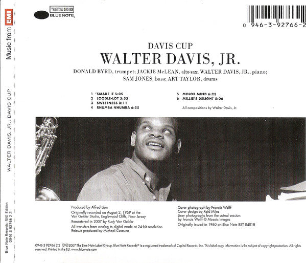 Walter Davis Jr. : Davis Cup (CD, Album, RE, RM)