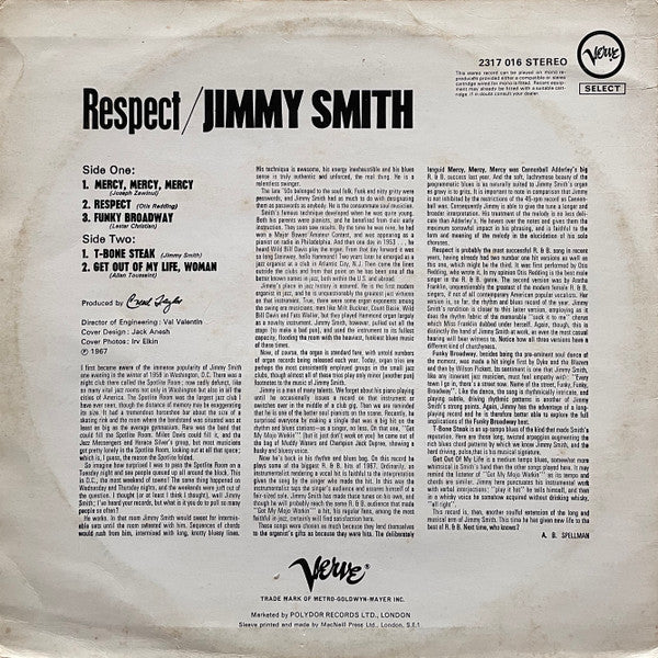 Jimmy Smith : Respect (LP, Album)