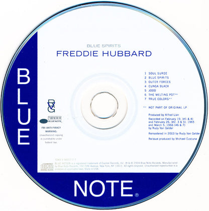 Freddie Hubbard : Blue Spirits (CD, Album, RE, RM)