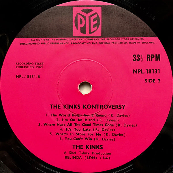 The Kinks : The Kink Kontroversy (LP, Album, Mono)