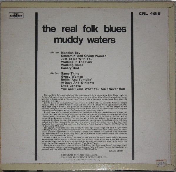 Muddy Waters : The Real Folk Blues (LP, Comp, Mono)