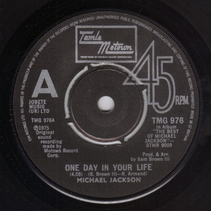 Michael Jackson : One Day In Your Life / Take Me Back (7", Single, RE, Pus)