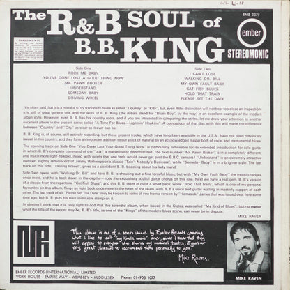 B.B. King : The R&B Soul Of B.B. King (LP, Mono, RE)