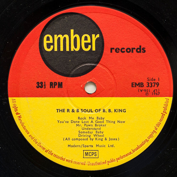 B.B. King : The R&B Soul Of B.B. King (LP, Mono, RE)