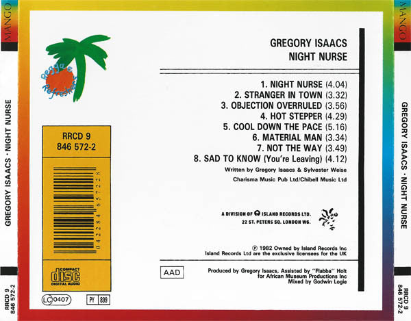 Gregory Isaacs : Night Nurse (CD, Album, RE, PMD)