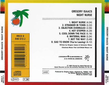 Gregory Isaacs : Night Nurse (CD, Album, RE, PMD)