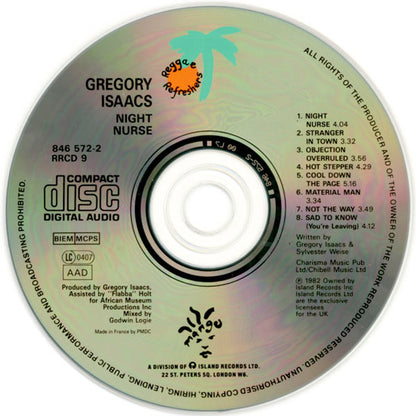 Gregory Isaacs : Night Nurse (CD, Album, RE, PMD)