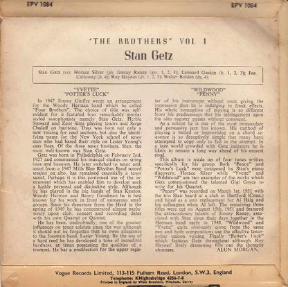 Stan Getz : The Brothers Vol 1 (7", EP)