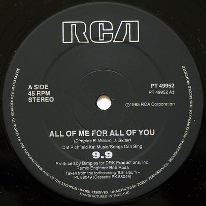 9.9 : All Of Me For All Of You (12", Single)