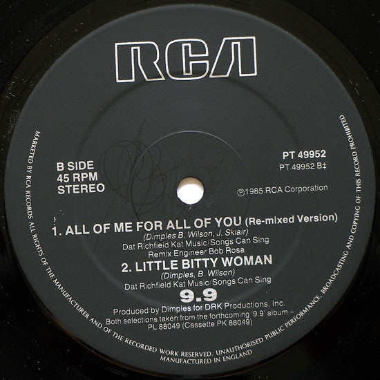 9.9 : All Of Me For All Of You (12", Single)