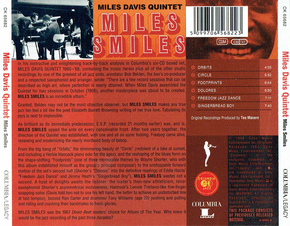 Miles Davis Quintet* : Miles Smiles (CD, Album, RE, RM)