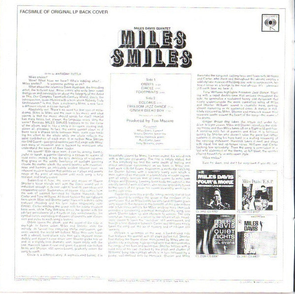 Miles Davis Quintet* : Miles Smiles (CD, Album, RE, RM)